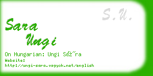 sara ungi business card